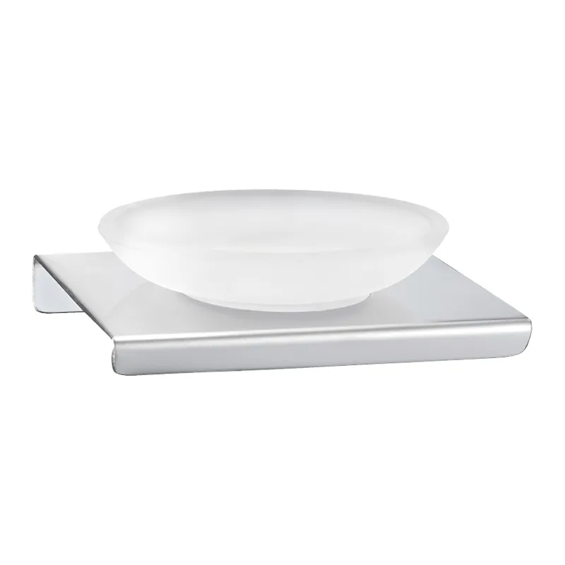 LA FONZA SOAP HOLDER L0030059A10-08-DEC POLISHED S.ST. STAINLESS STEEL 304, GLASS WALL MOUNTED SQUARE